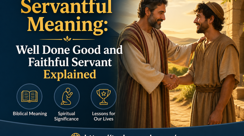 Servantful Well Done Good and Faithful Servant